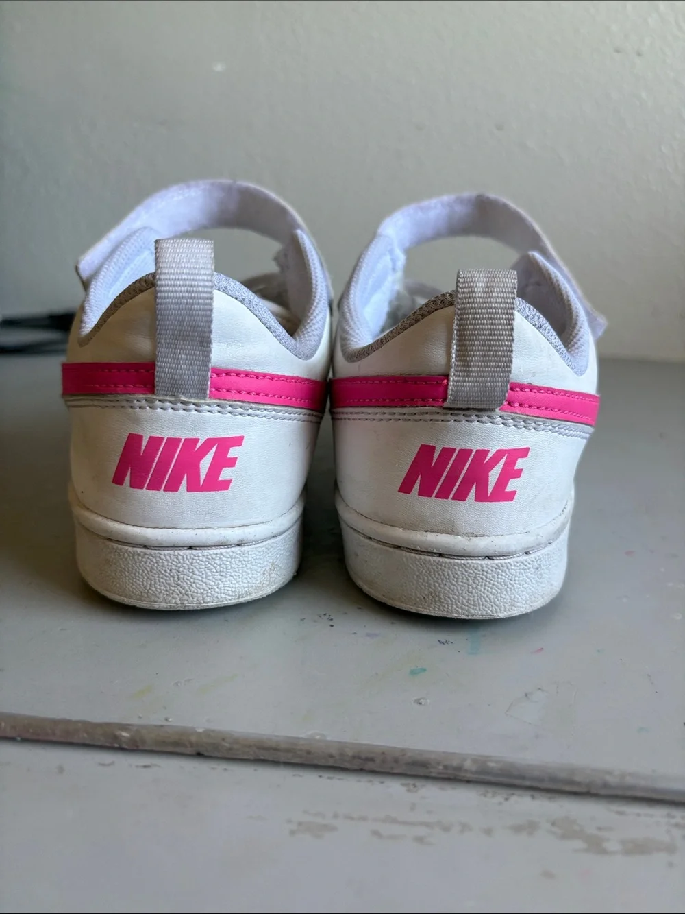 Pink Nike Velcro shoes